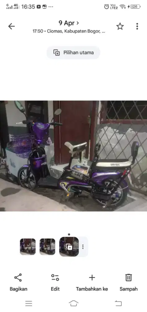 Di jual speda listrik merek super rider
