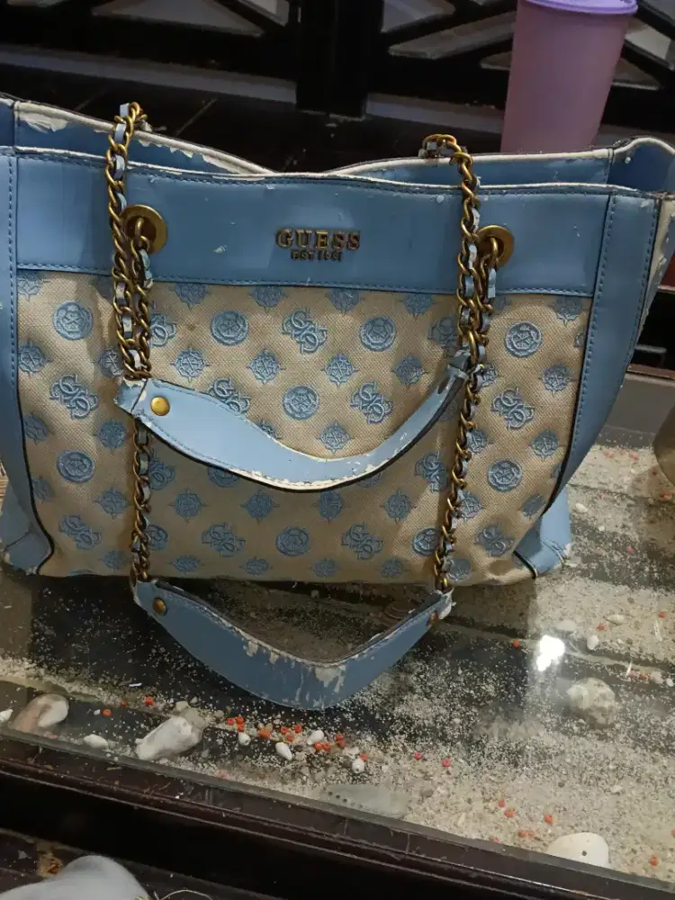 Tas Guess Wanita Biru Bekas Original Fashion Bag Murah