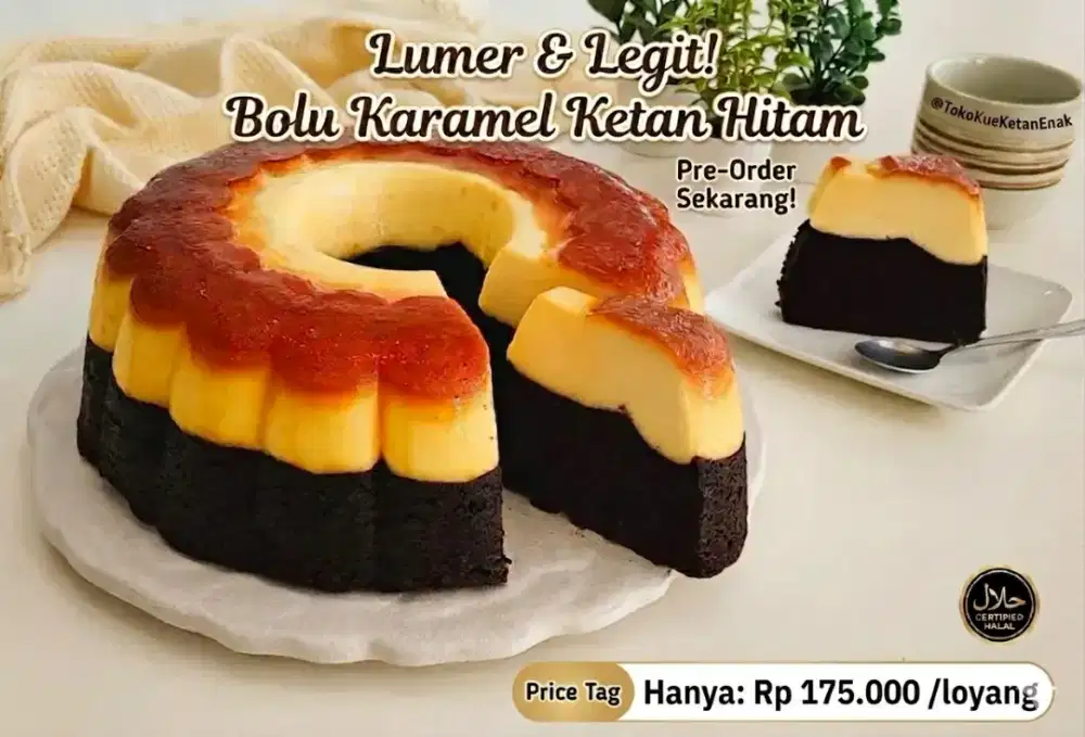 Bolu Ketan Hitam Karamel, Lumer