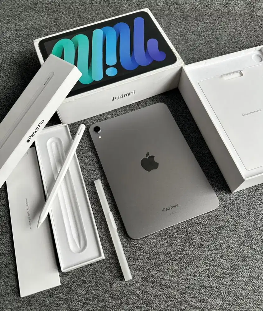 iPad Mini 7 128GB BH 100 CC 50 Super Like New dan Pencil Pro Original