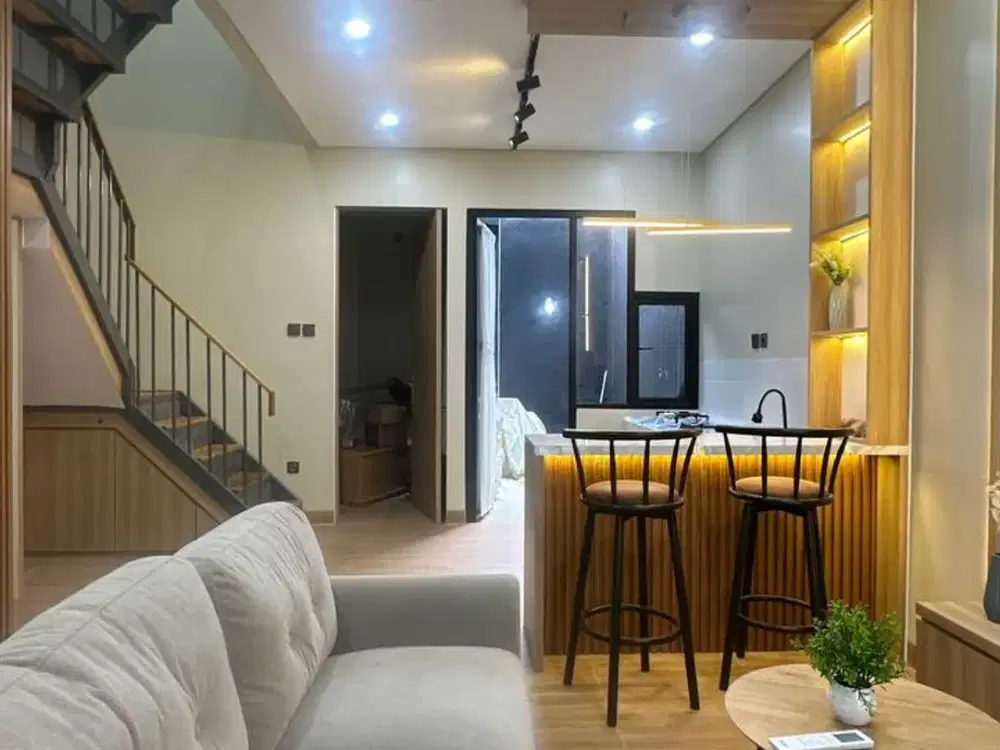 Cluster jepang kamar 4 bonus semi furnished dekat Tol limo Depok