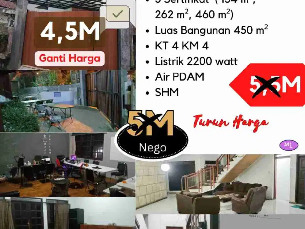Dijual rumah dan tanah di mainroad bukit pakar timur