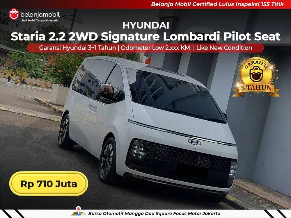 [LOMBARDI - KM 2RB] Hyundai Staria 2.2 Signature Pilot Seat 2024/2025