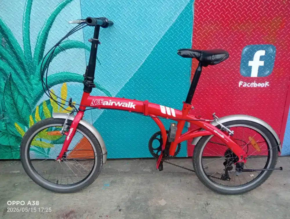 Jual butuh sepeda lipat airwalk UK 20 gigi 6 speed kondisi normal