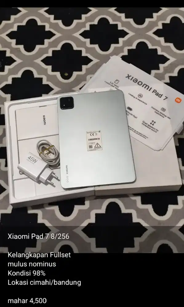 Xiaomi Pad 7 8/256

Kelangkapan Fullset
ori