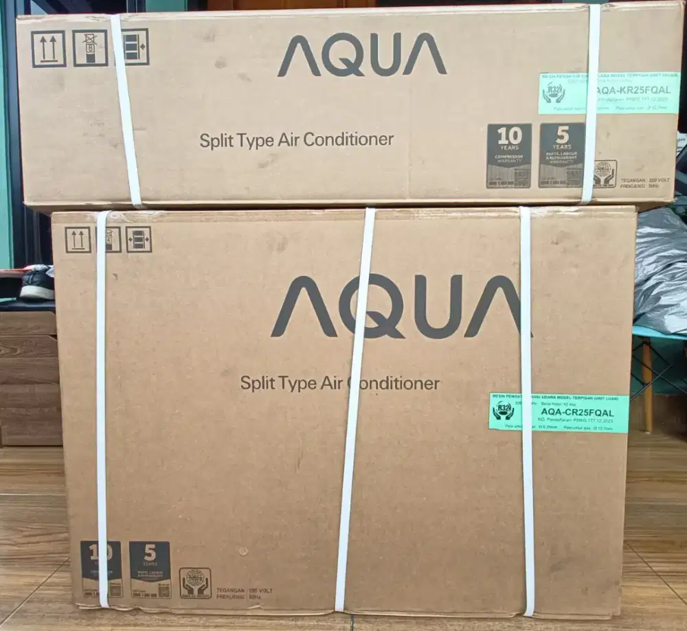 AC Merk AQUA Japan, Type AQA-KCR25GQAL, 2,5PK , Segel Garansi Pabrik.