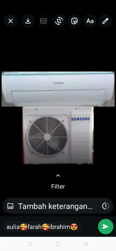 Jual ac samsung1/2 pk R410 lowat 360wat kondisi 95% ori semua