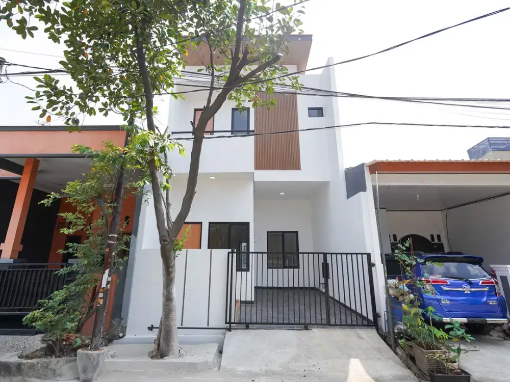 Rumah 2 Lt SHM 10 menit ke Plaza Taman Harapan Baru Siap KPR J-49029