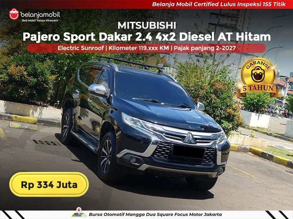 [ GARANSI 5TH ] Mitsubishi Pajero Sport Dakar 2.4 Sunroof 2018/2019