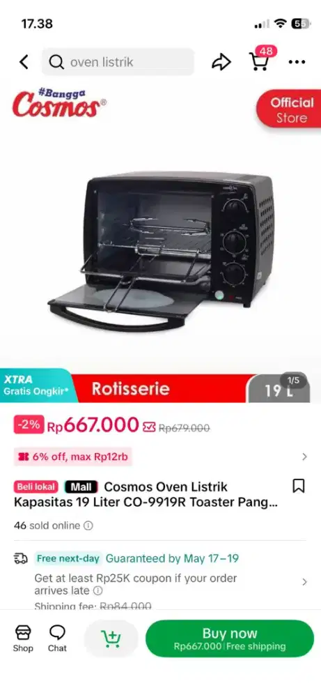 Jual Oven listrik