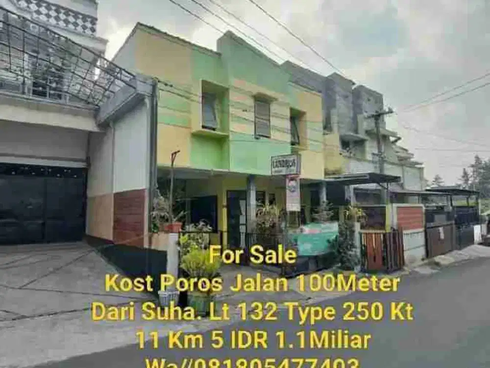Rumah 2Lantai 100Meter Dari Suhat