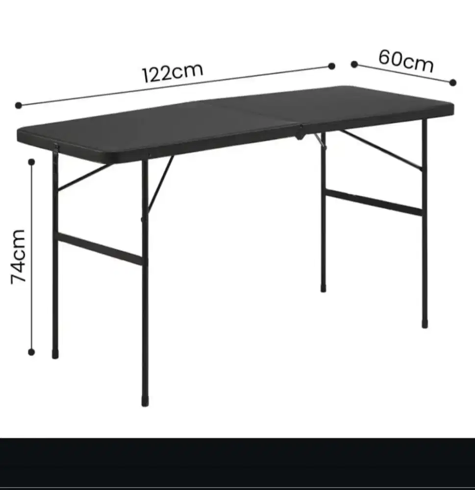 Meja lipat standar