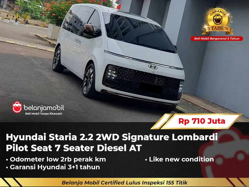 [LOMBARDI - KM 2RB] Hyundai Staria 2.2 Signature Pilot Seat 2024/2025