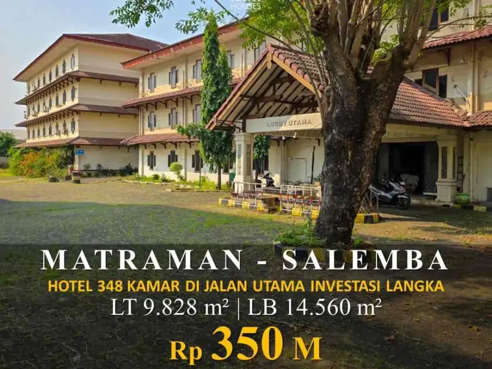 Dijual Hotel Matraman Raya 348 Kamar, 9.828m², Jalan Utama, 350M Nego