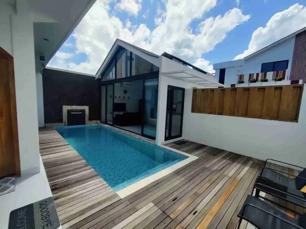Dijual Hunian Villa Ready Unit Baru view sawah Dekat ke pantai nyanyi Canggu Bali