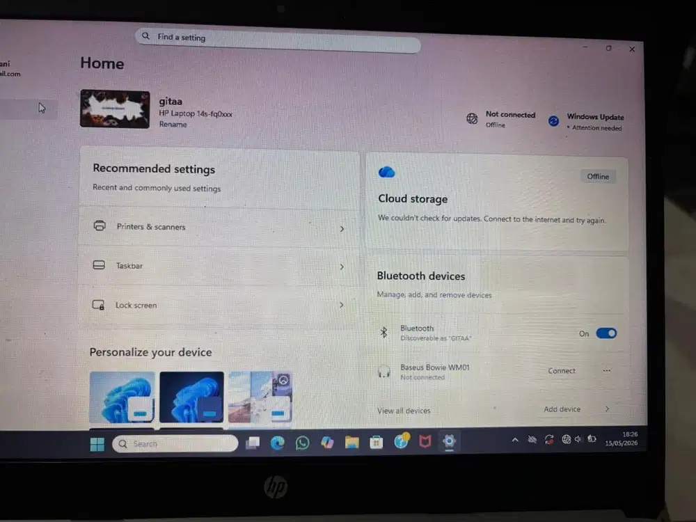 Laptop HP 14s-fq0xxx