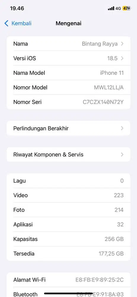 Iphone 11 256 gb inter