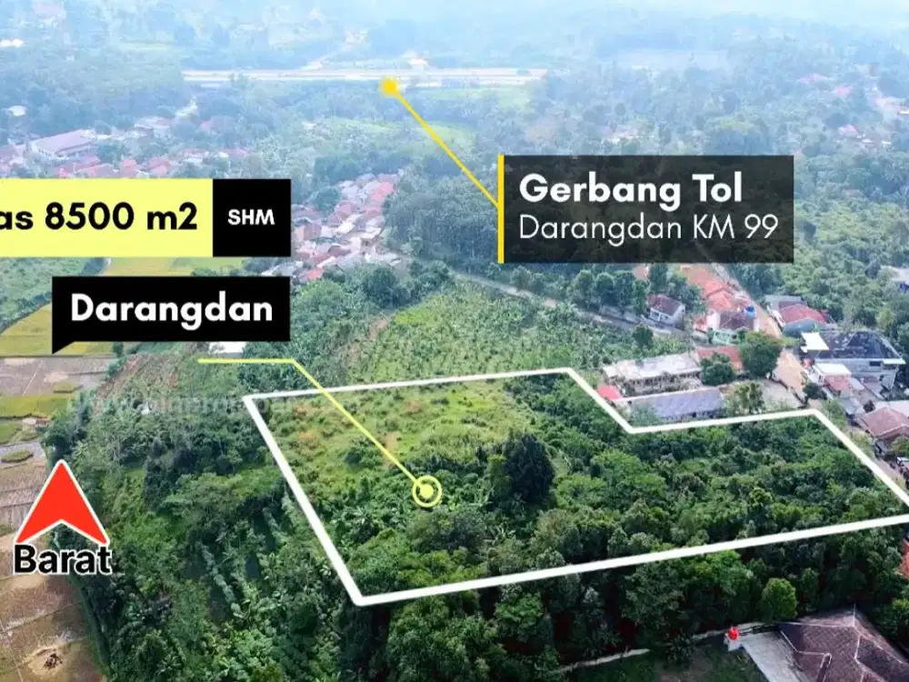 Dijual Murah Tanah Strategis Dekat Gerbang Tol di Darangdan Purwakarta