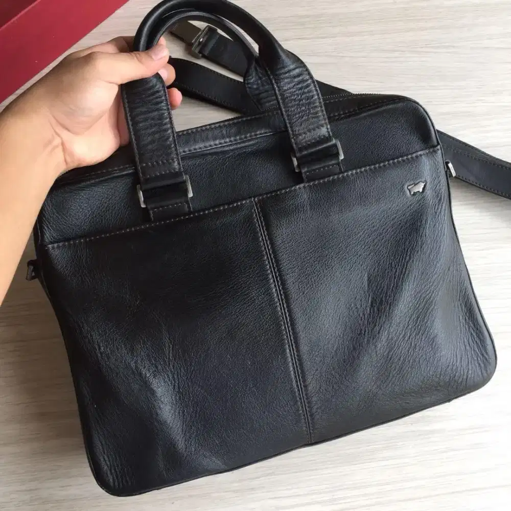 Braun Buffel briefcase laptop bag tas kulit original
