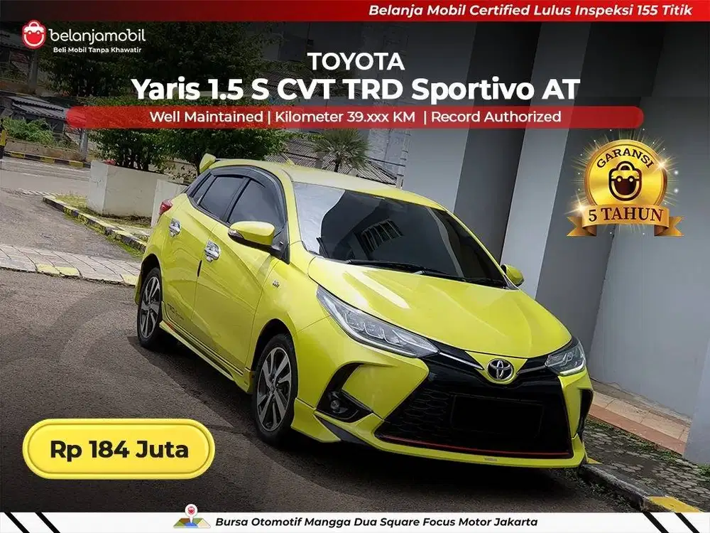 [ GARANSI 5TH ] Toyota Yaris 1.5 S CVT TRD Sportivo AT 2021/2022