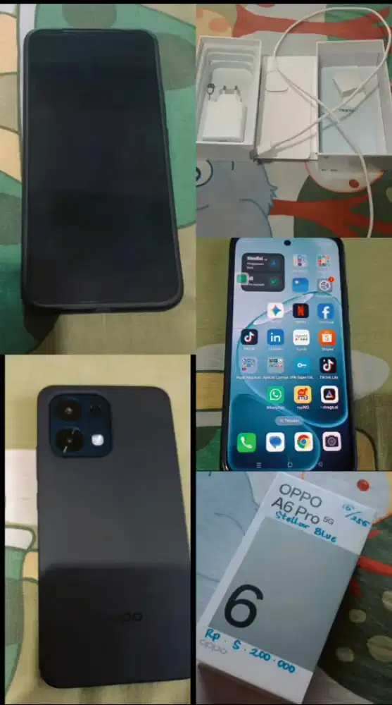 Dijual HP OPPO A6 Pro 5G, 8GB/256GB Blue