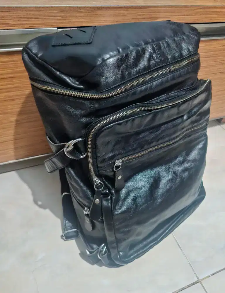 Istimewa tas ransel kulit asli paten, no brand berat, nyaman dipakai