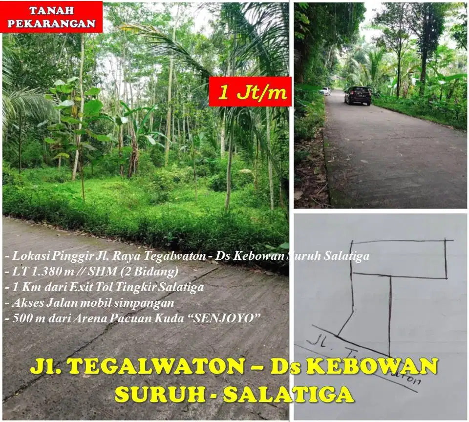 Tanah Salatiga di Tingkir (Kec Suruh) Salatiga (Zona Kuning)