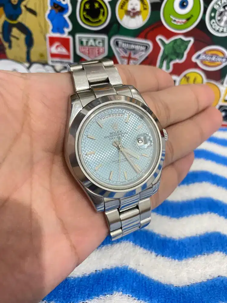 Rolex Oyster Perpetual Day Date 40mm Platinum Blue Automatic Japan