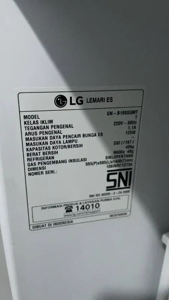 Kulkas LG 2 pintu
