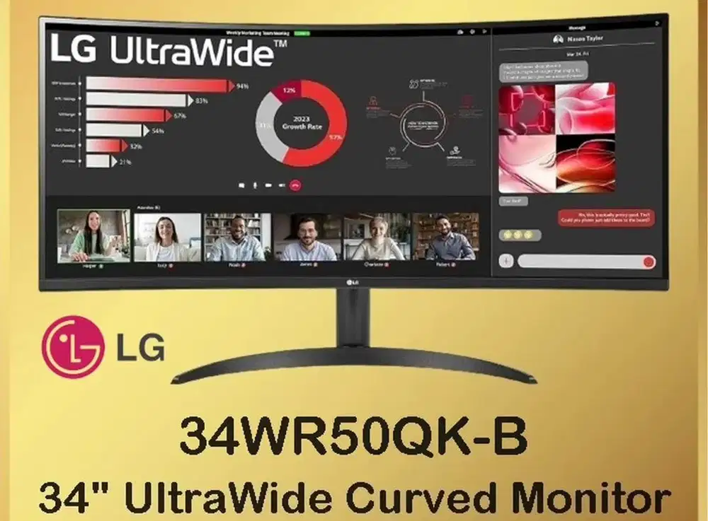 LG monitor ultrawide 34WR50QK-B