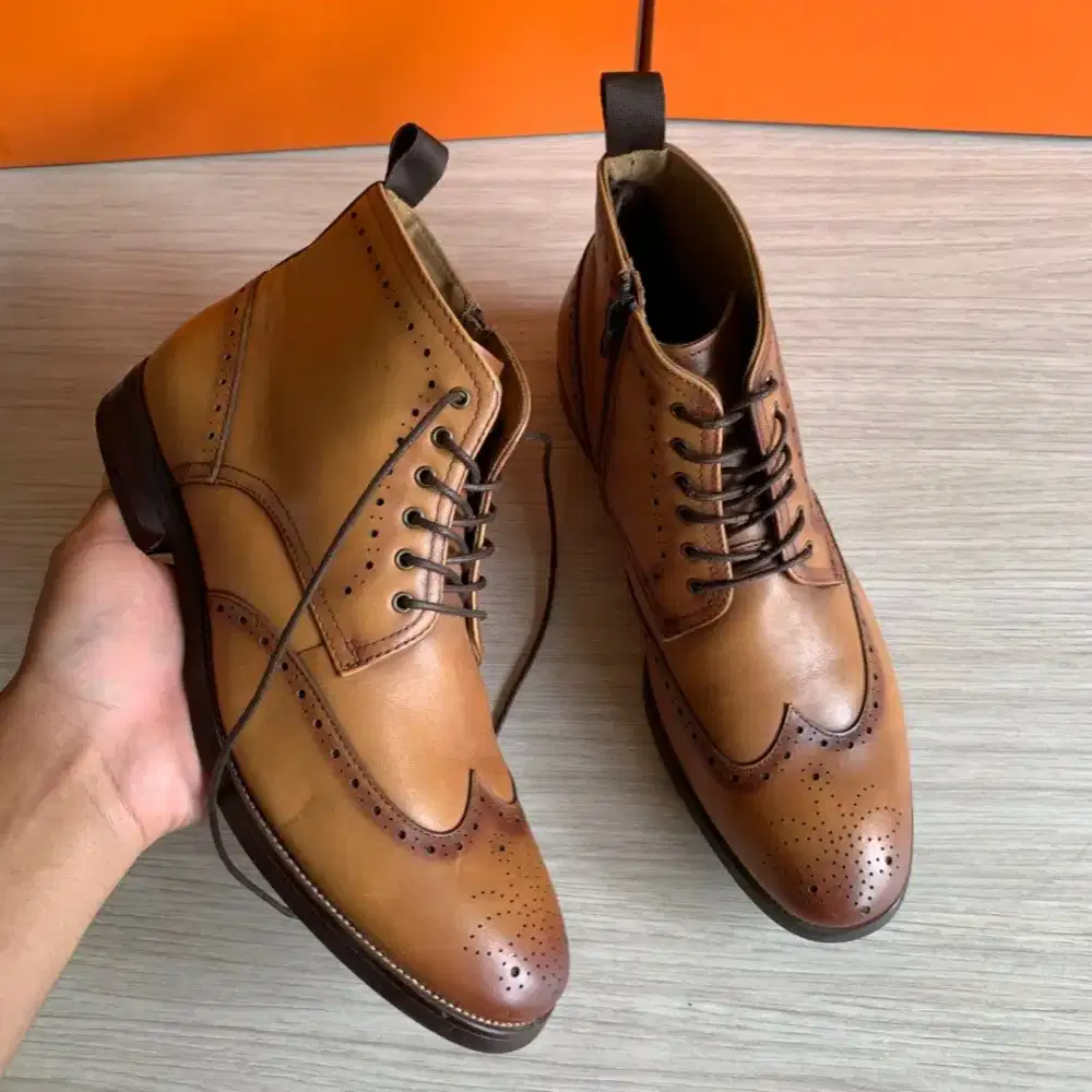 Aldo wingtip boots sepatu bot kulit second original 40