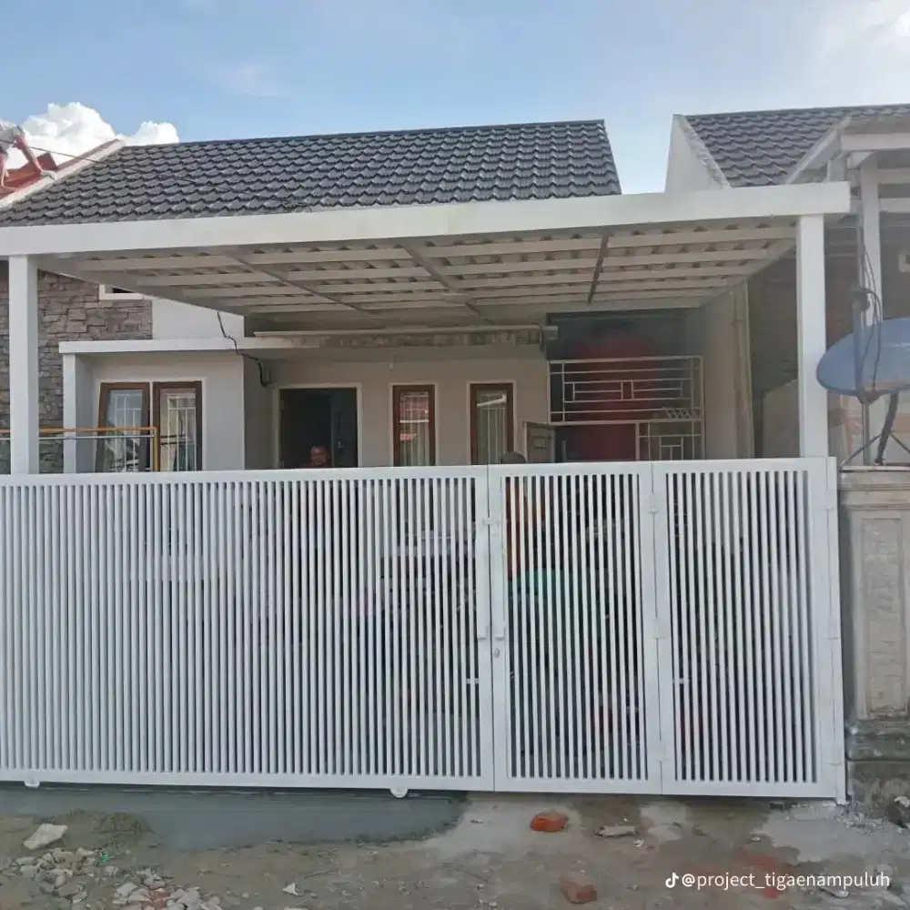 Pagar minimalis lurus dan rapat