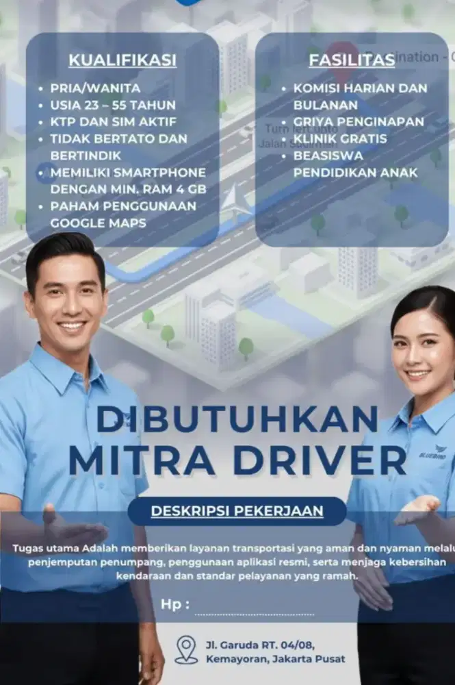 Lowongan pengemudi taksi blue bird