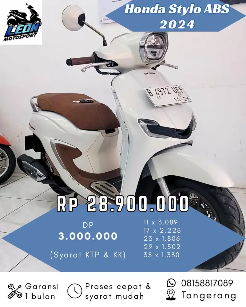 Stylo ABS 2024, jual beli motor seken