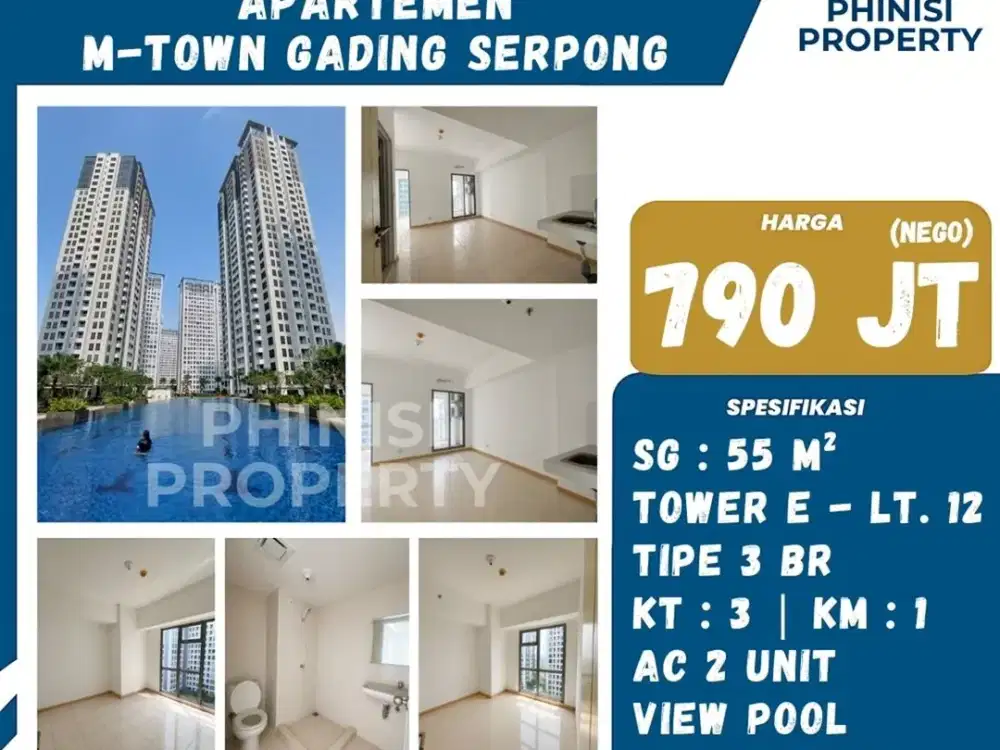 Apartemen 3BR M-TOWN Residences Gading Serpong Tangerang
