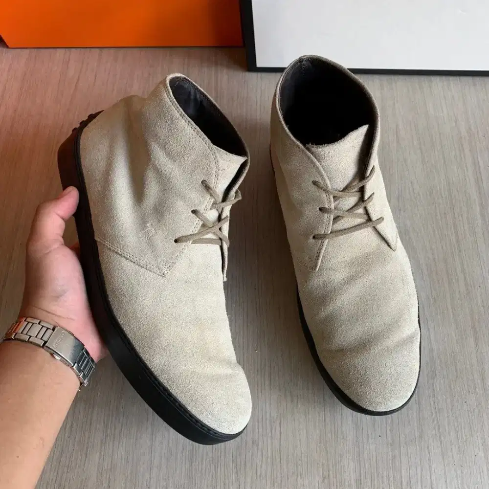 Tods chukka boots sepatu bot suede original 43