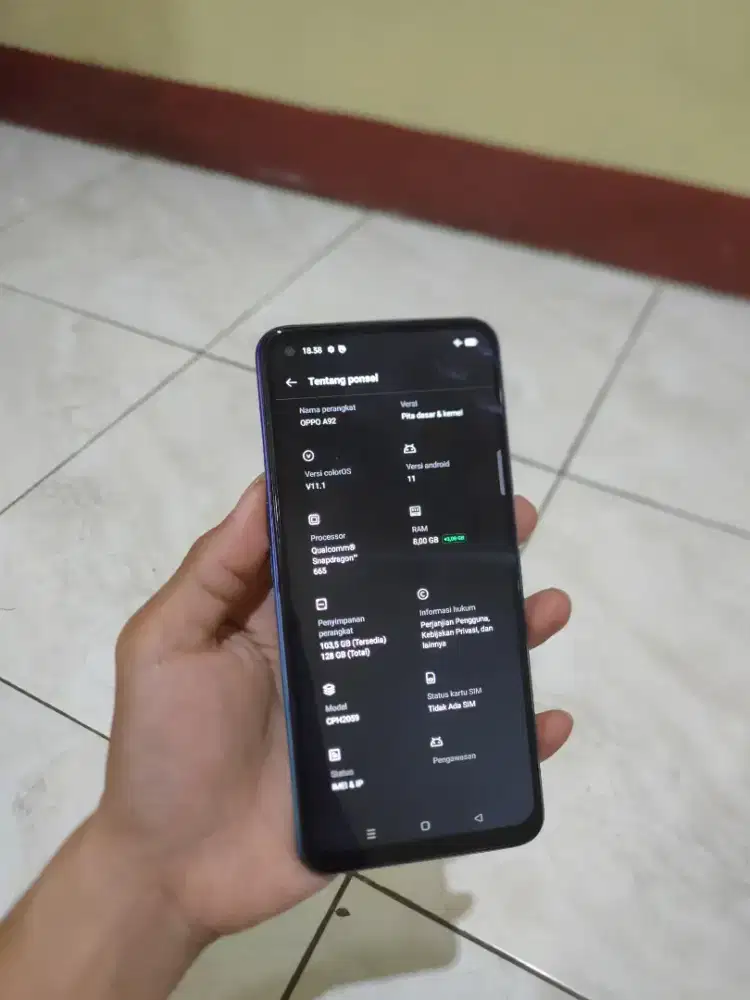 OPPO A92 , RAM 8/128GB ,