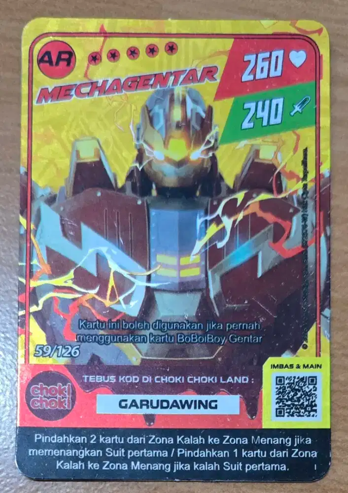 Koleksi 6 Kartu Boboiboy Monsta Galaxy Hologram