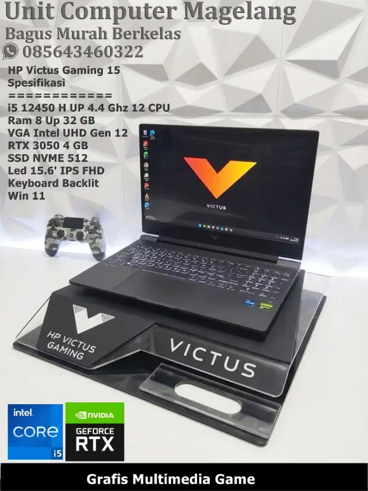 Hp Victus Gaming 15 highend  l core i5 gen 12 l RTX
