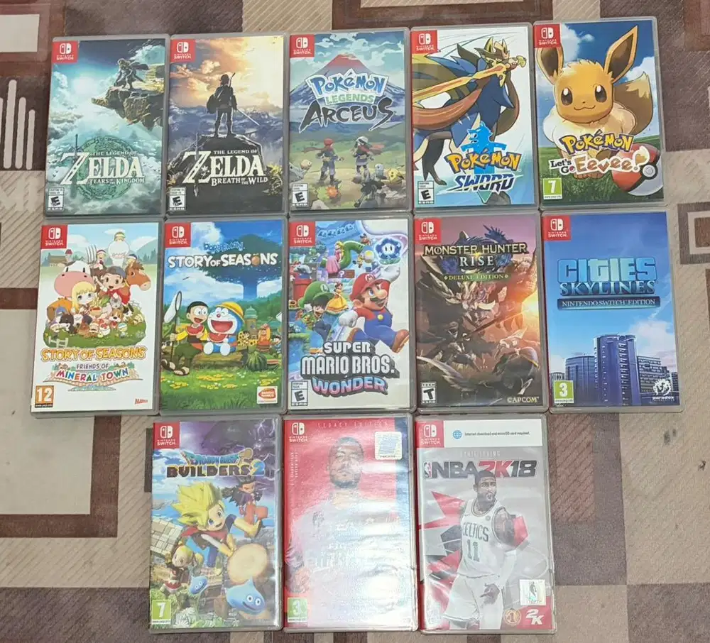 Nitendo Switch Kaset Game (Zelda, Pokemon, dll)