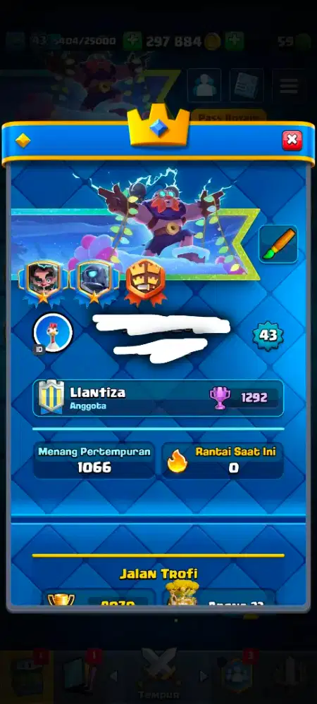di jual akun Clash royale