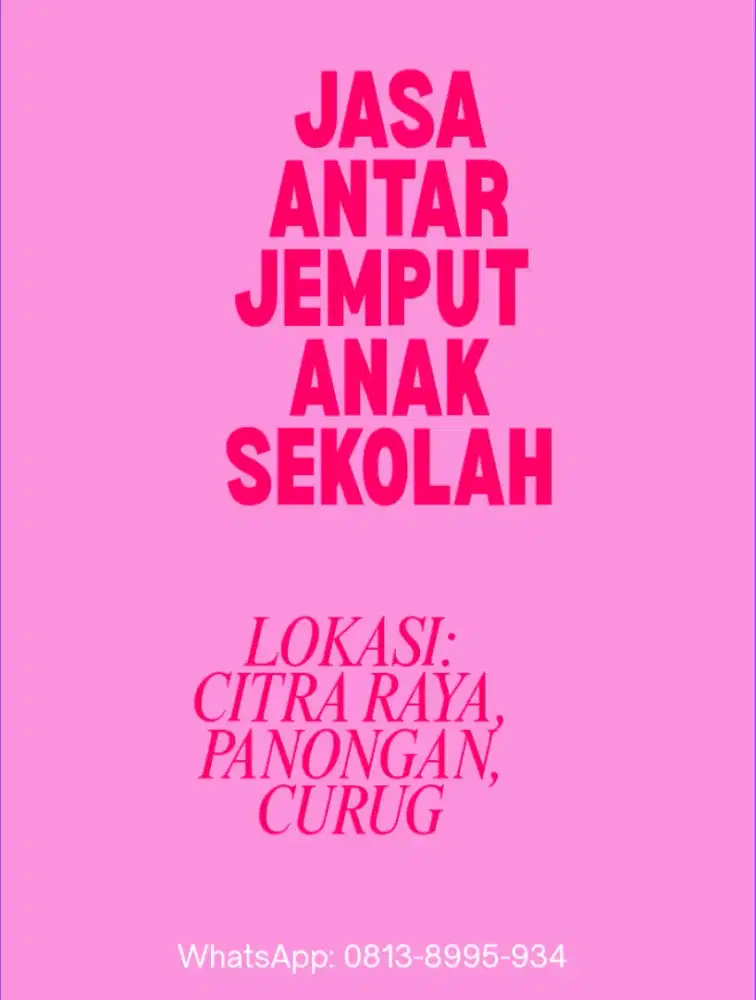 Jasa antar jemput anak sekolah