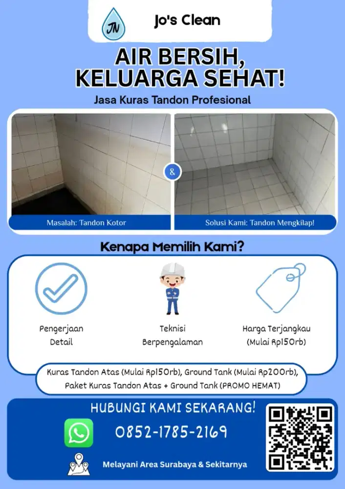 Jasa membersihkan tandon
