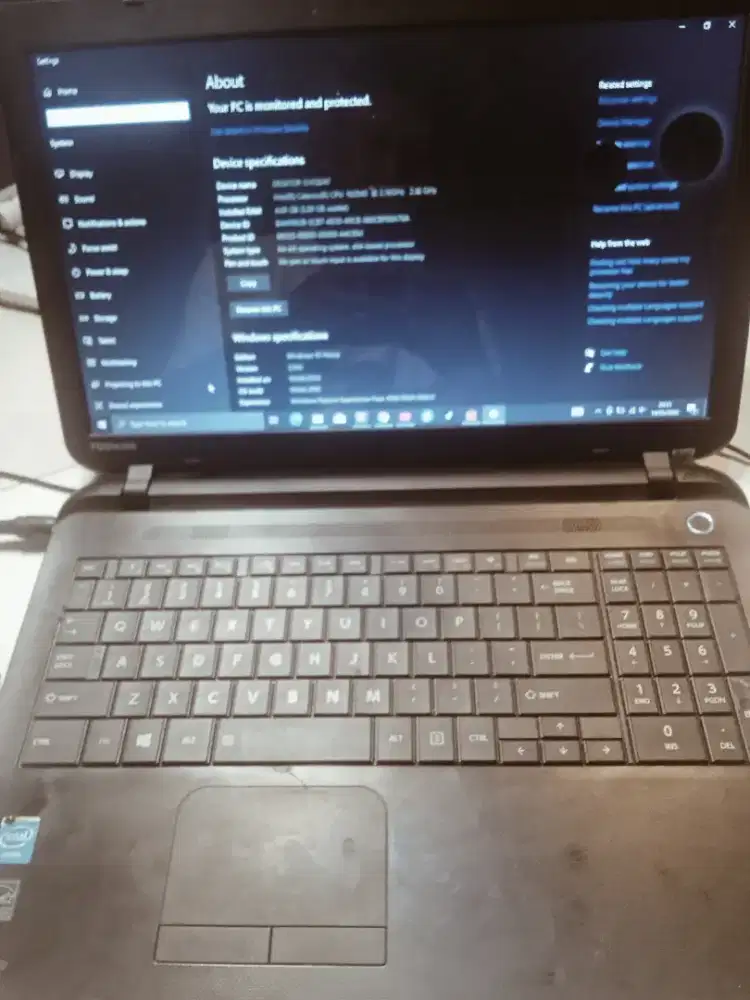 leptop tosiba c55 tolong di baca minusya