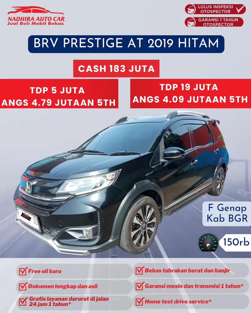 DP 5 Juta BRV Prestige AT 2019 Hitam
