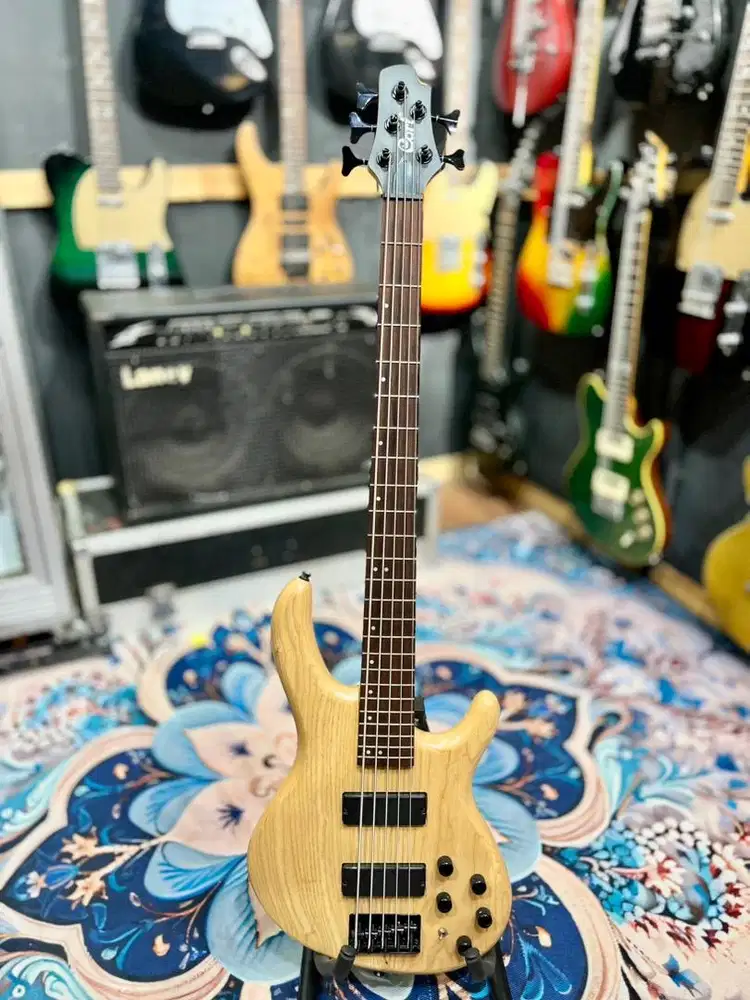 Cort Action DLX AS 5-String Bass V Guitar, Open Pore Natural