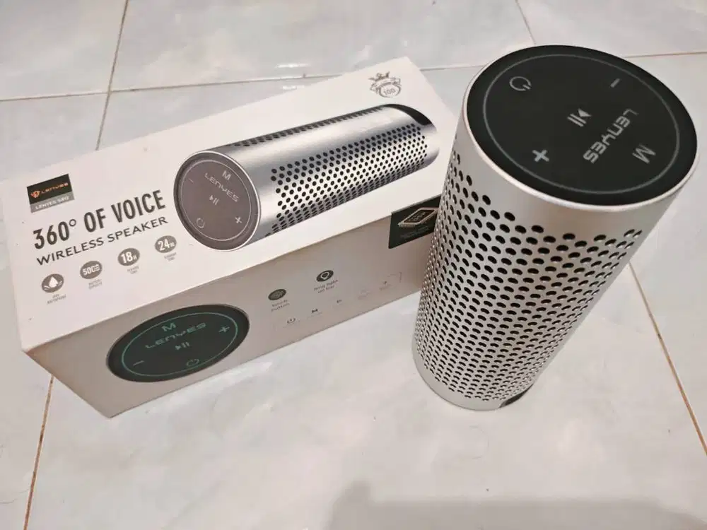Speaker Bluetooth Lenyes S812 Wireless Portable 360° Sound Bass Mantap