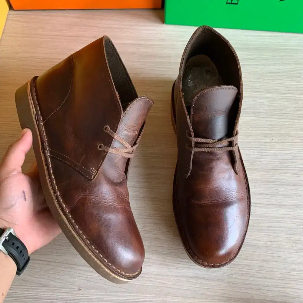 Clarks dessert boots sepatu bot kulit second original 42.5