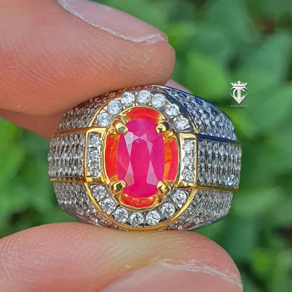 Batu Permata Natural Ruby Burma Myanmar 1.42 Ct SKY Lab Certified