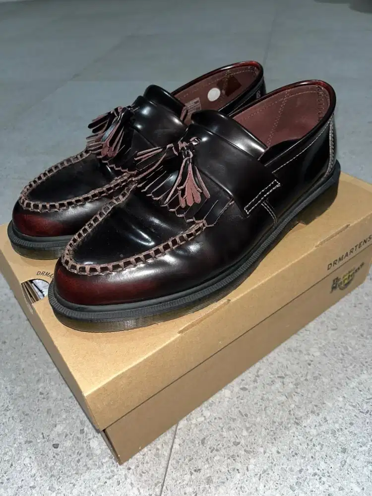 Sepatu Dr. Martens Adrian Tassel Loafer Cherry Red